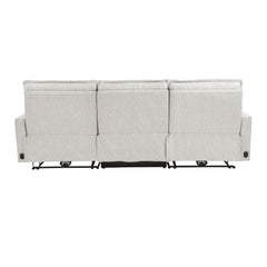 Salida - Power Double Reclining Sofa With Power Headrests - White
