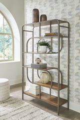 Jaddon - Bookcase - Brown / Antique Silver