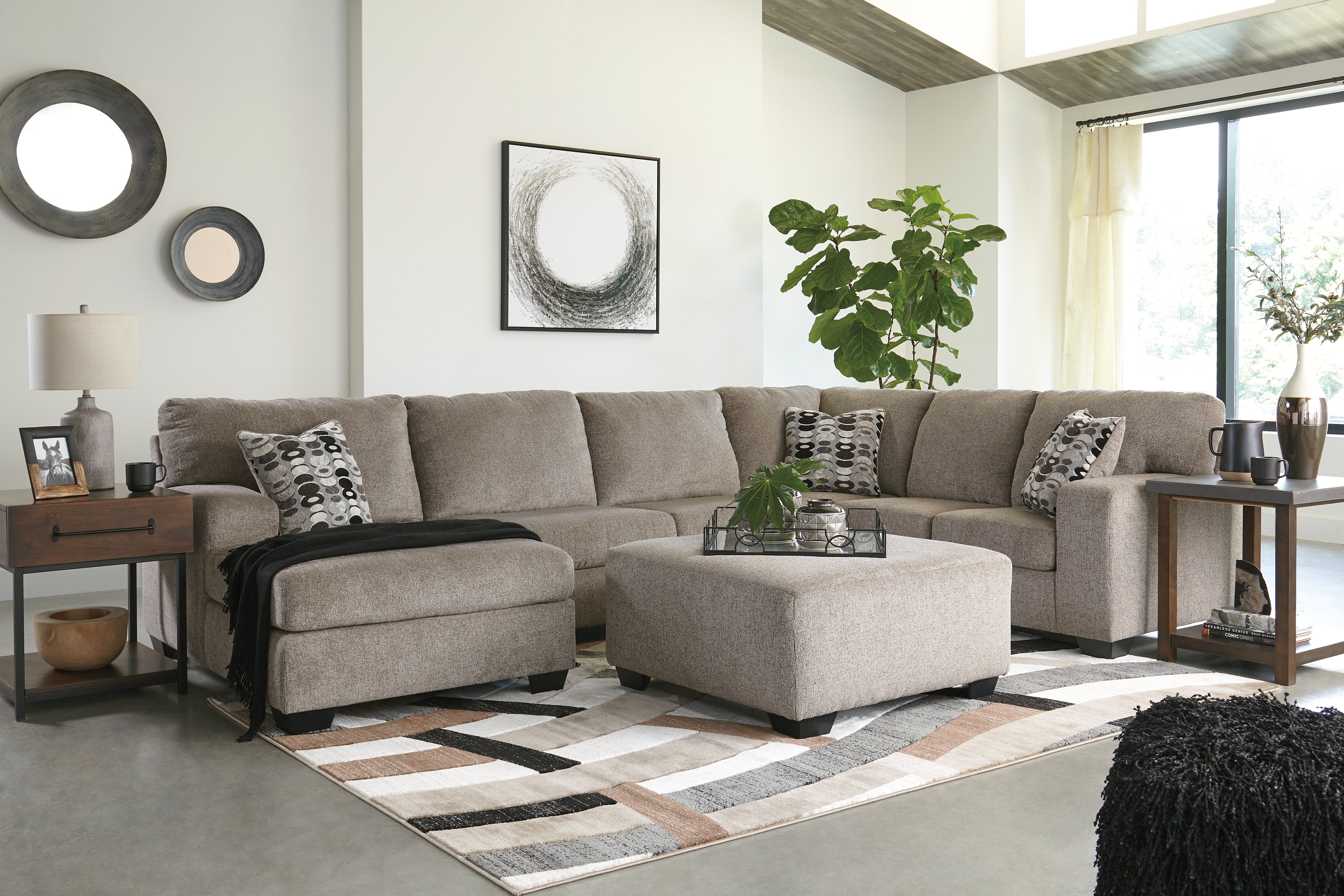 Furniture City Laplace - Ashley Furniture - Ballinasloe Sectionals - RAF 3-Piece Sectional with Chaise / Smoke - 80703S1