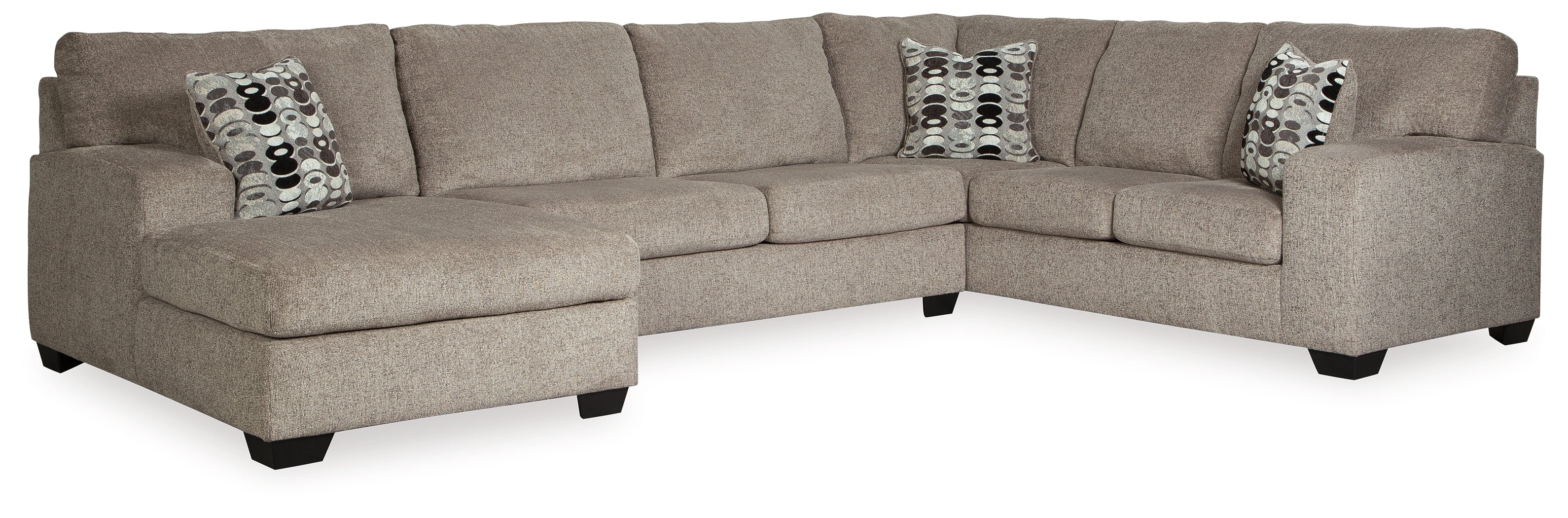 Furniture City Laplace - Ashley Furniture - Ballinasloe Sectionals - RAF 3-Piece Sectional with Chaise / Smoke - 80703S1