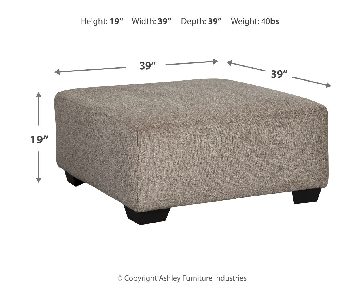 Furniture City Laplace - Ashley Furniture - BallinasloeLiving Room - Rocker Recliner / Smoke - 8070325