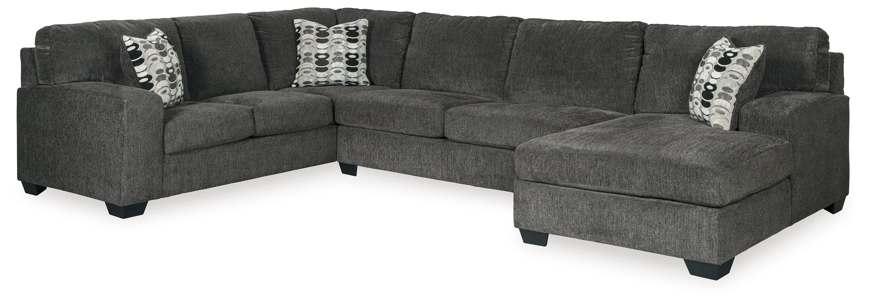 Furniture City Laplace - Ashley Furniture - Ballinasloe Sectionals - LAF 3-Piece Sectional with Chaise / Smoke - 80703S2