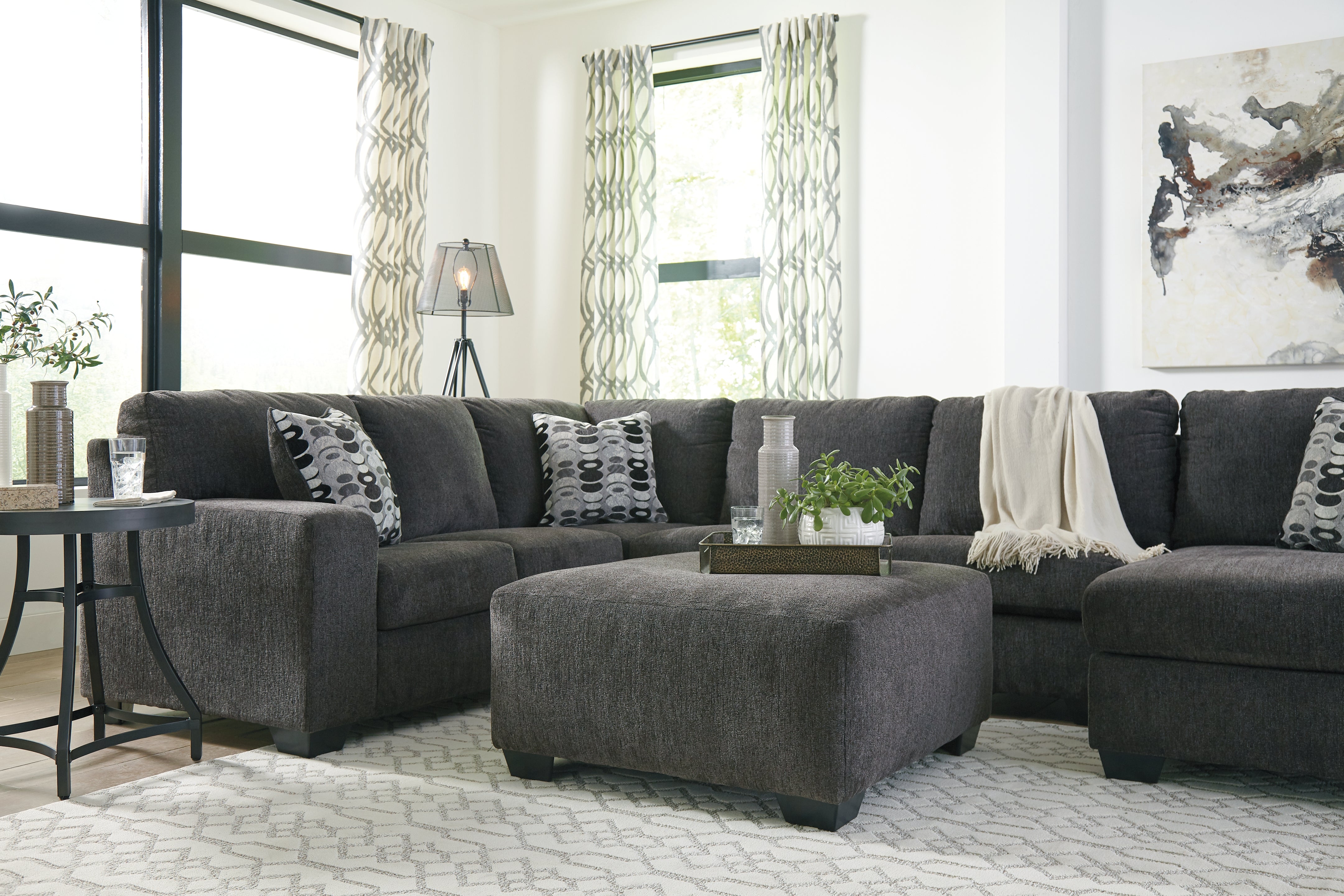 Furniture City Laplace - Ashley Furniture - BallinasloeLiving Room - Oversized Accent Ottoman / Smoke - 8070308