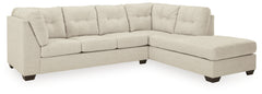 Furniture City Laplace - Ashley Furniture - Falkirk Sectionals - LAF 2-Piece Sectional with Chaise / Parchment - 80806S2