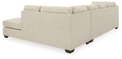 Furniture City Laplace - Ashley Furniture - Falkirk Sectionals - LAF 2-Piece Sectional with Chaise / Parchment - 80806S2