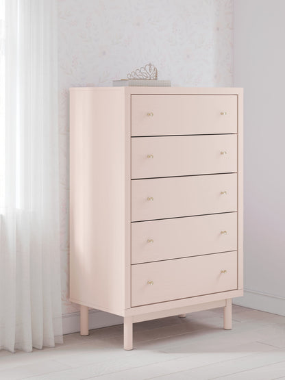 Wistenpine - Five Drawer Chest - Blush