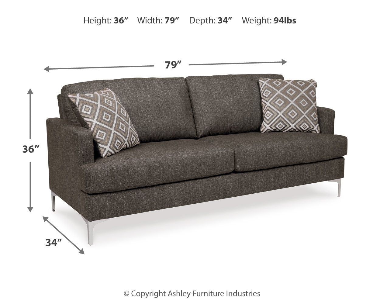 Furniture City Laplace - Ashley Furniture - ArcolaLiving Room - RTA Sofa (Box A) / Java - 8260438A