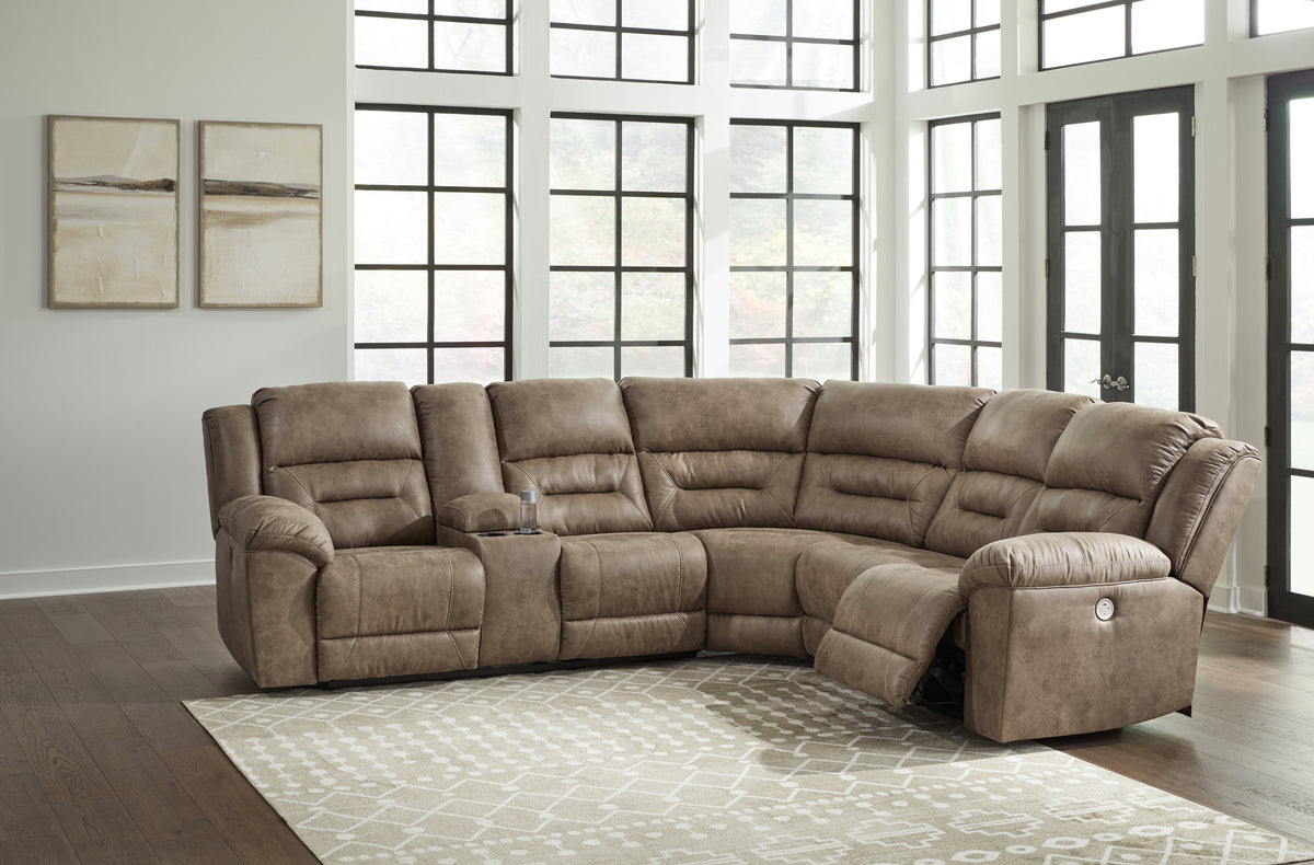 Furniture City Laplace - Ashley Furniture - Ravenel 3-Piece Power Reclining Sectional - 3-Piece Power Reclining Sectional - 83106S1