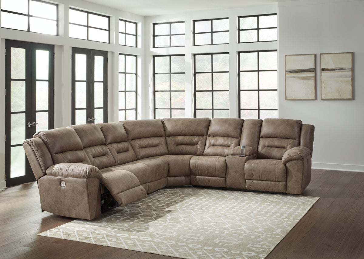 Furniture City Laplace - Ashley Furniture - Ravenel 4-Piece Power Reclining Sectional - 4-Piece Power Reclining Sectional - 83106S4