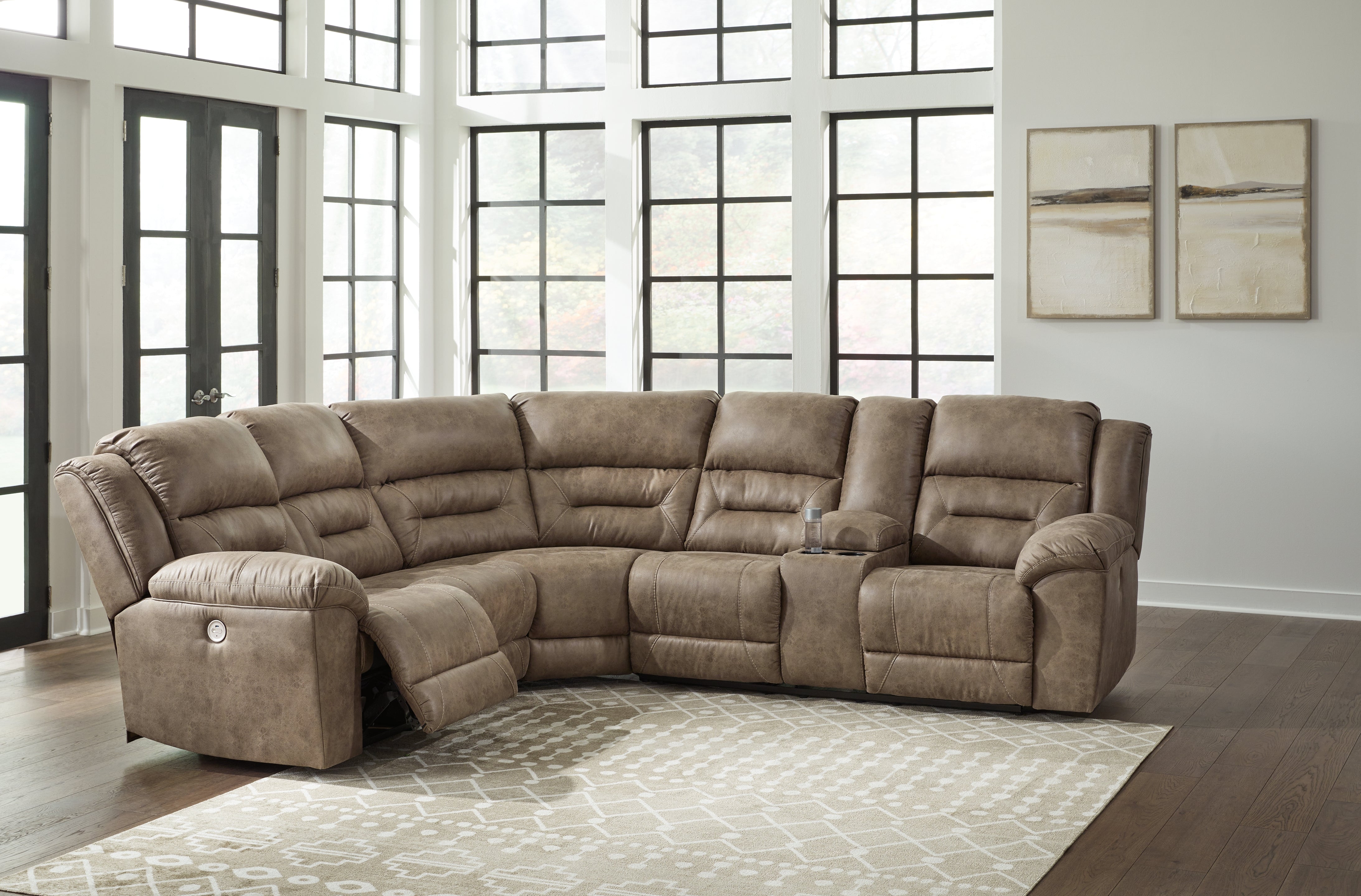 Furniture City Laplace - Ashley Furniture - Ravenel Sectionals - 3-Piece Power Reclining Sectional - 83106S2