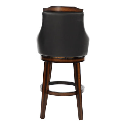 Bayshore - Swivel Pub Height Chair (Set of 2) - Dark Brown / Black