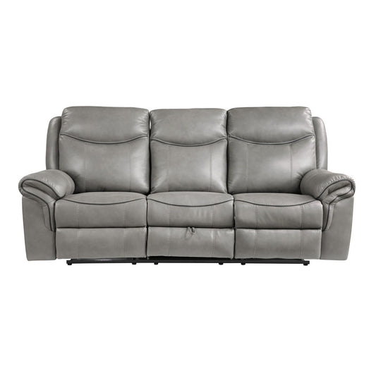 Aram - Double Reclining Sofa With Center Drop-Down Cup Holders, Receptacles, Hidden Drawer And USB Ports