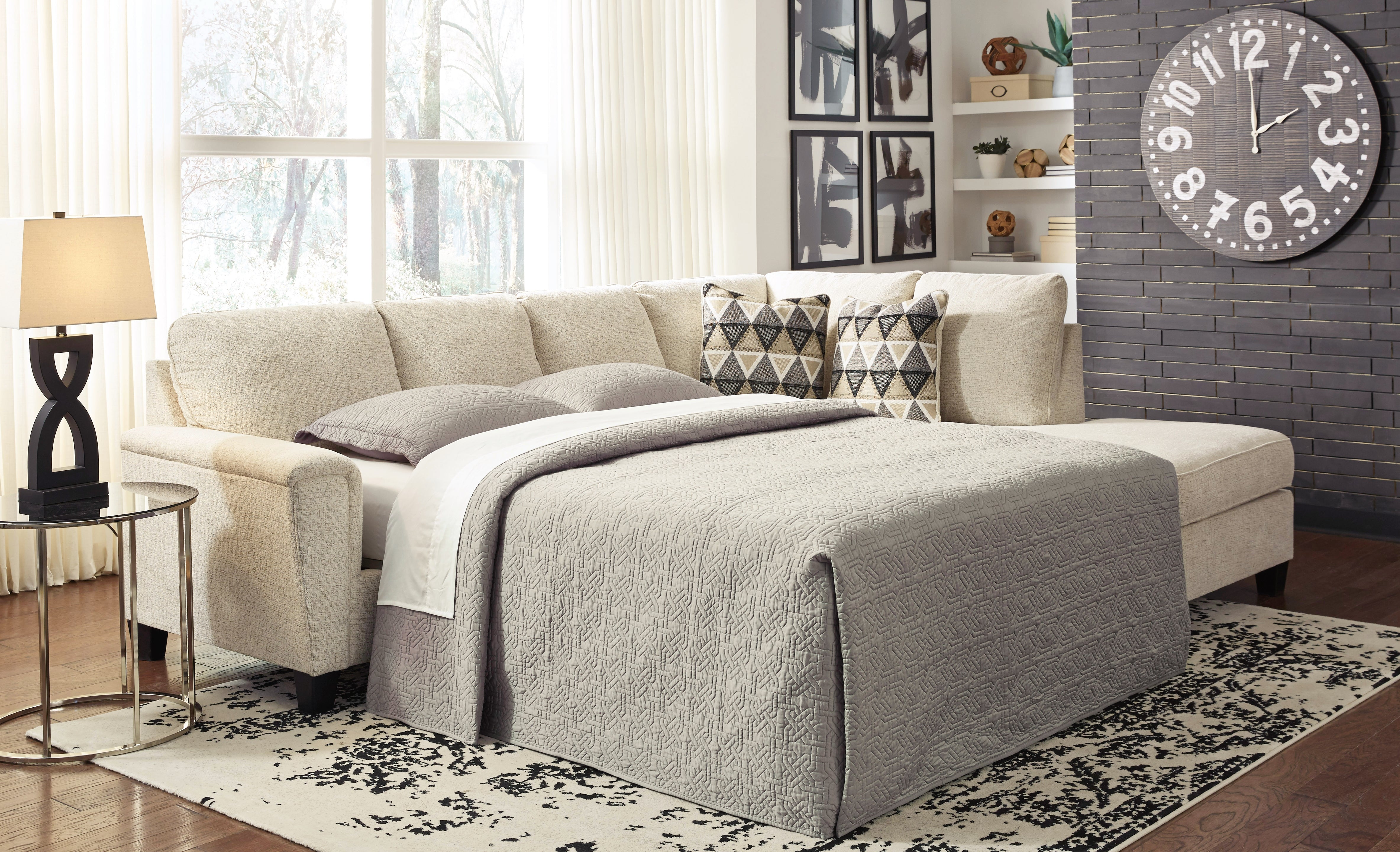 Furniture City Laplace - Ashley Furniture - Abinger Sectionals - LAF Sofa Sleeper / Natural - 8390469