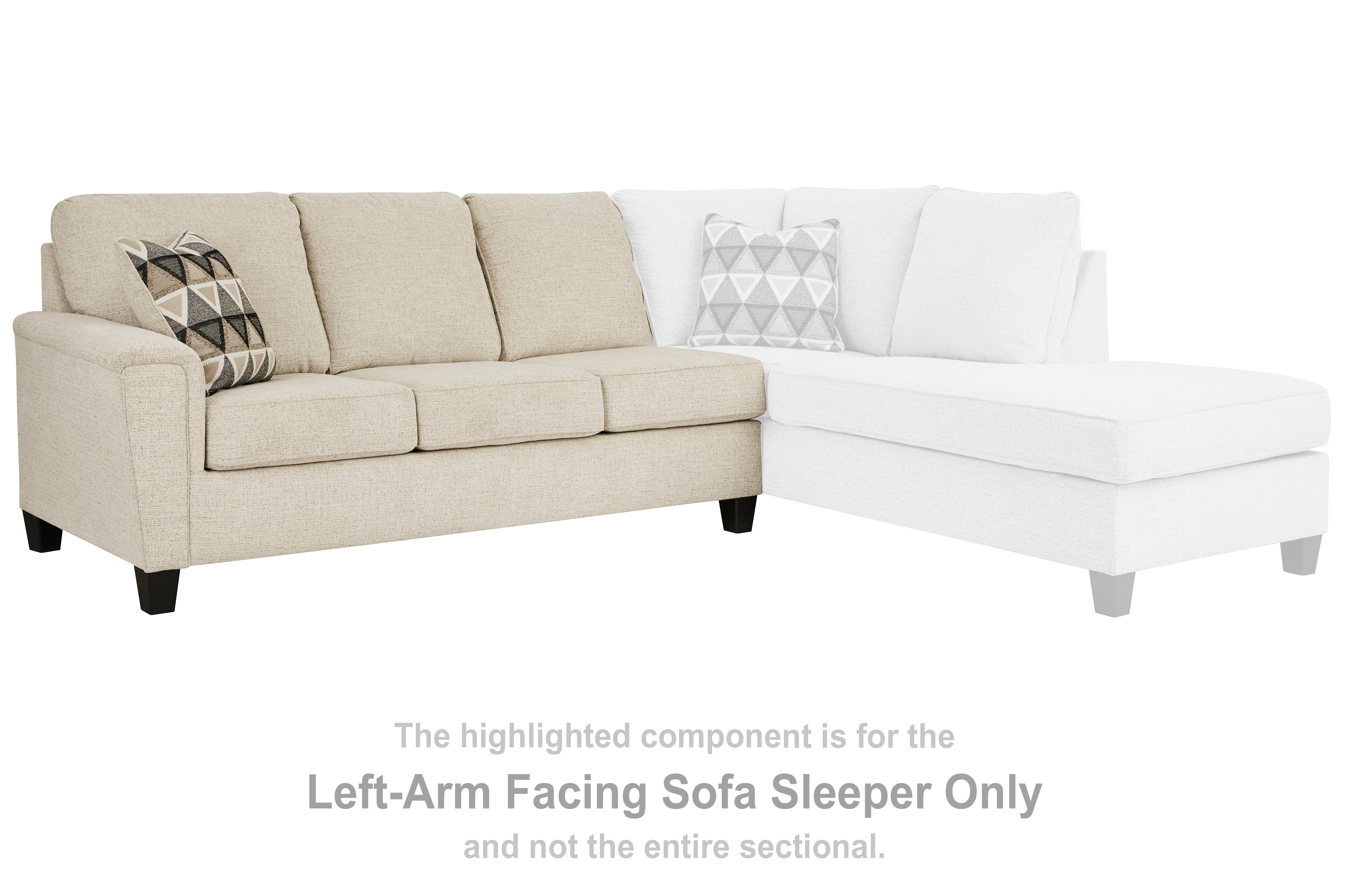 Furniture City Laplace - Ashley Furniture - Abinger Sectionals - LAF Sofa Sleeper / Natural - 8390469