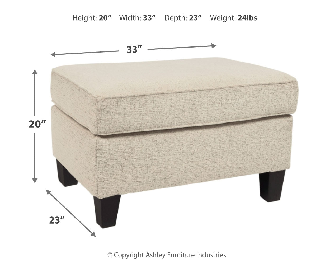Furniture City Laplace - Ashley Furniture - AbingerLiving Room - Ottoman / Natural - 8390414