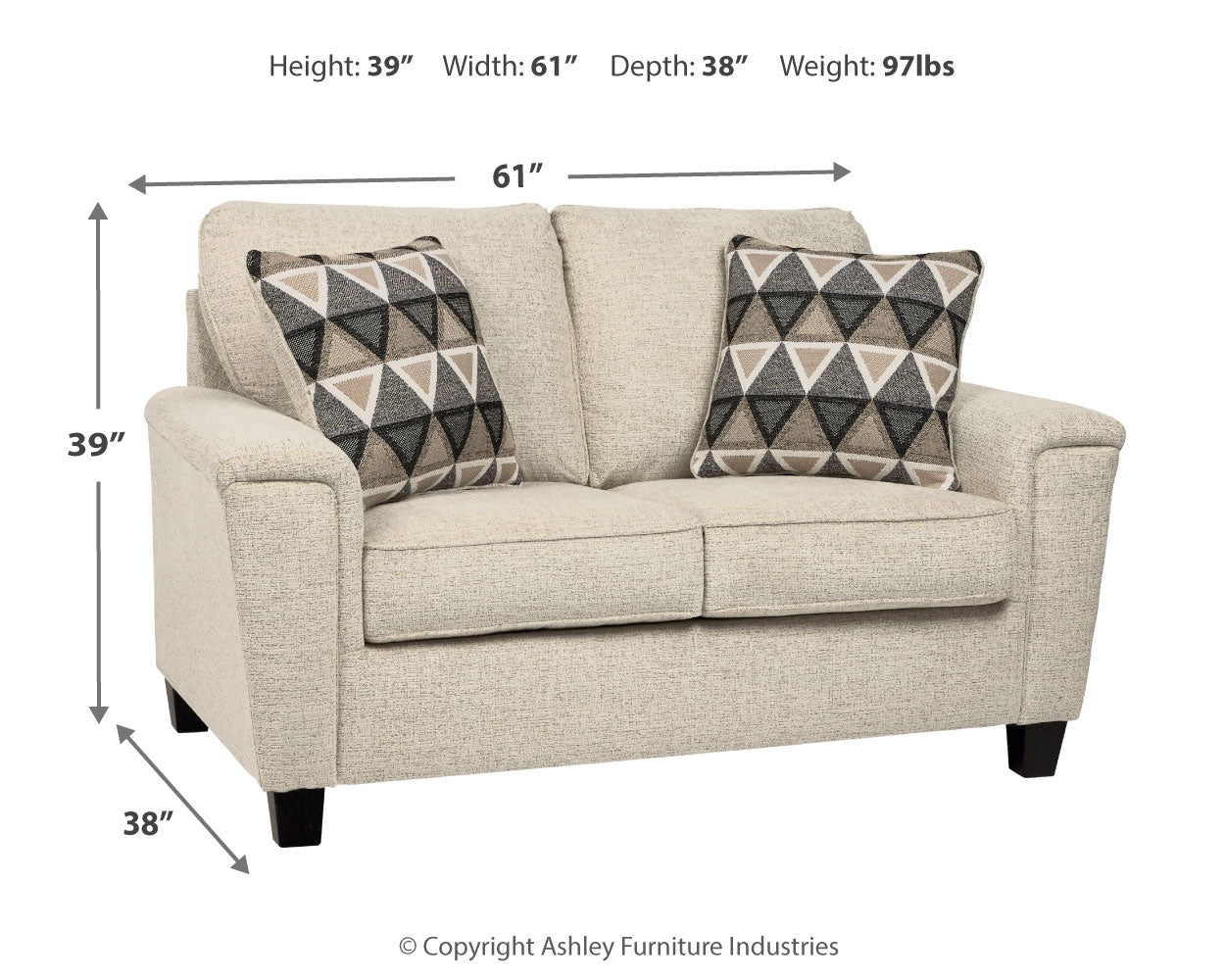 Furniture City Laplace - Ashley Furniture - AbingerLiving Room - Loveseat / Natural - 8390435