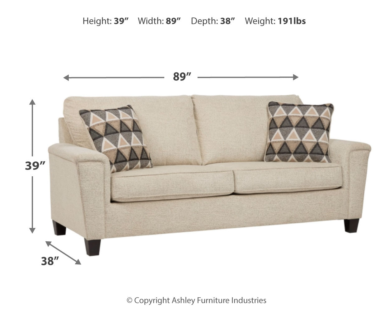 Furniture City Laplace - Ashley Furniture - AbingerLiving Room - Queen Sofa Sleeper / Natural - 8390439