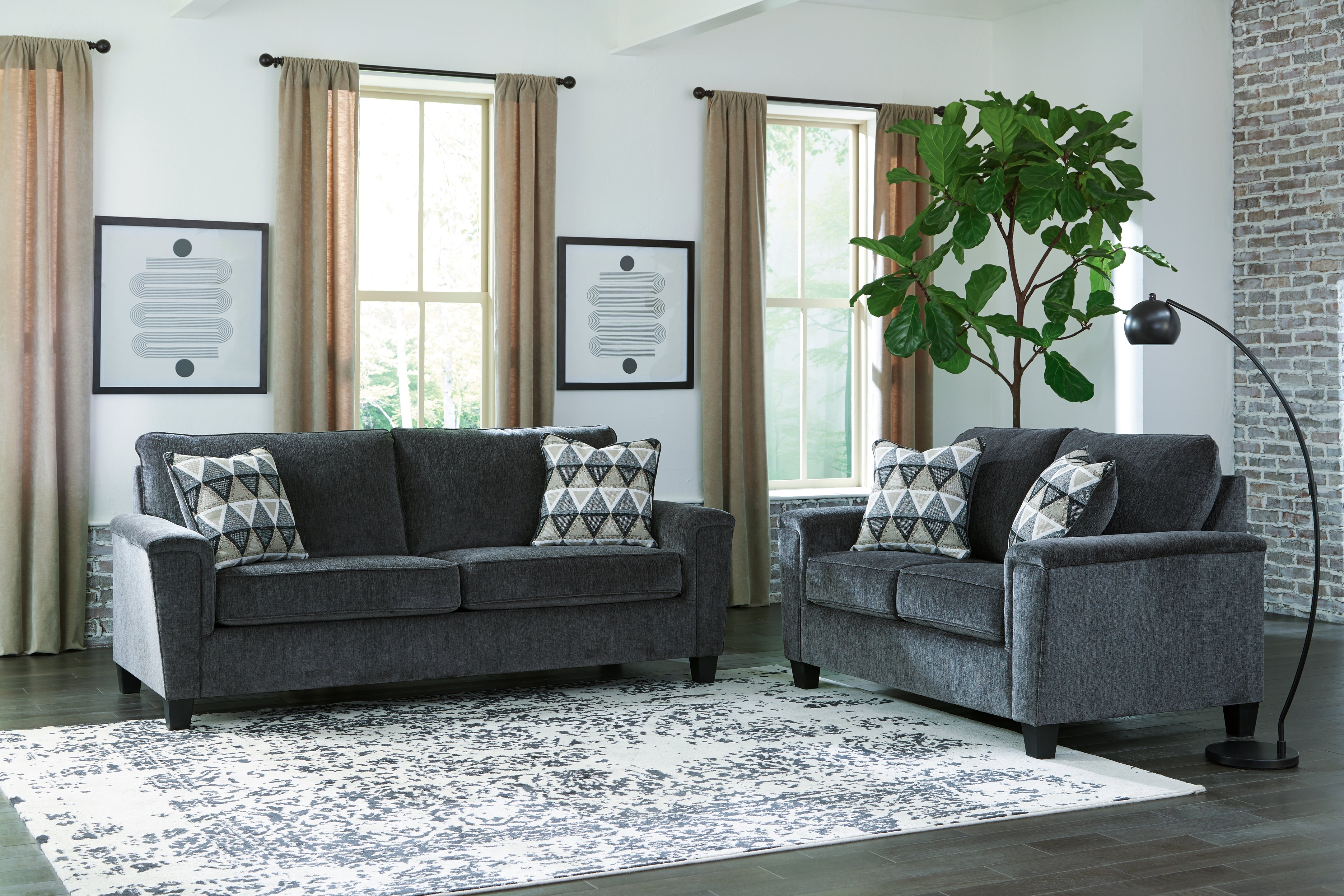 Furniture City Laplace - Ashley Furniture - Abinger Sofa and Loveseat - Sofa and Loveseat / Smoke - 83905U1