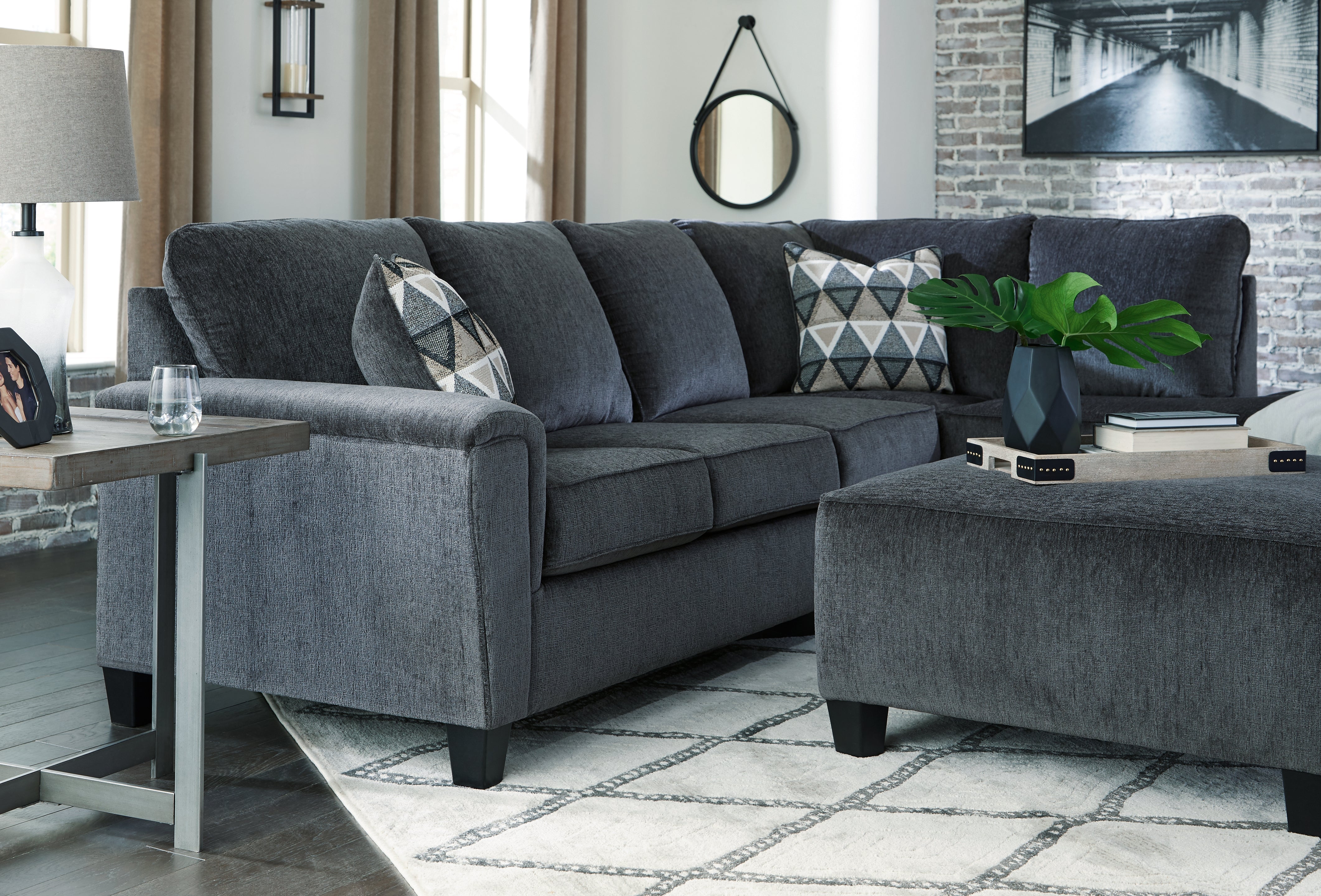 Furniture City Laplace - Ashley Furniture - Abinger Sectionals - LAF 2-Piece Sectional with Chaise / Smoke - 83905S2