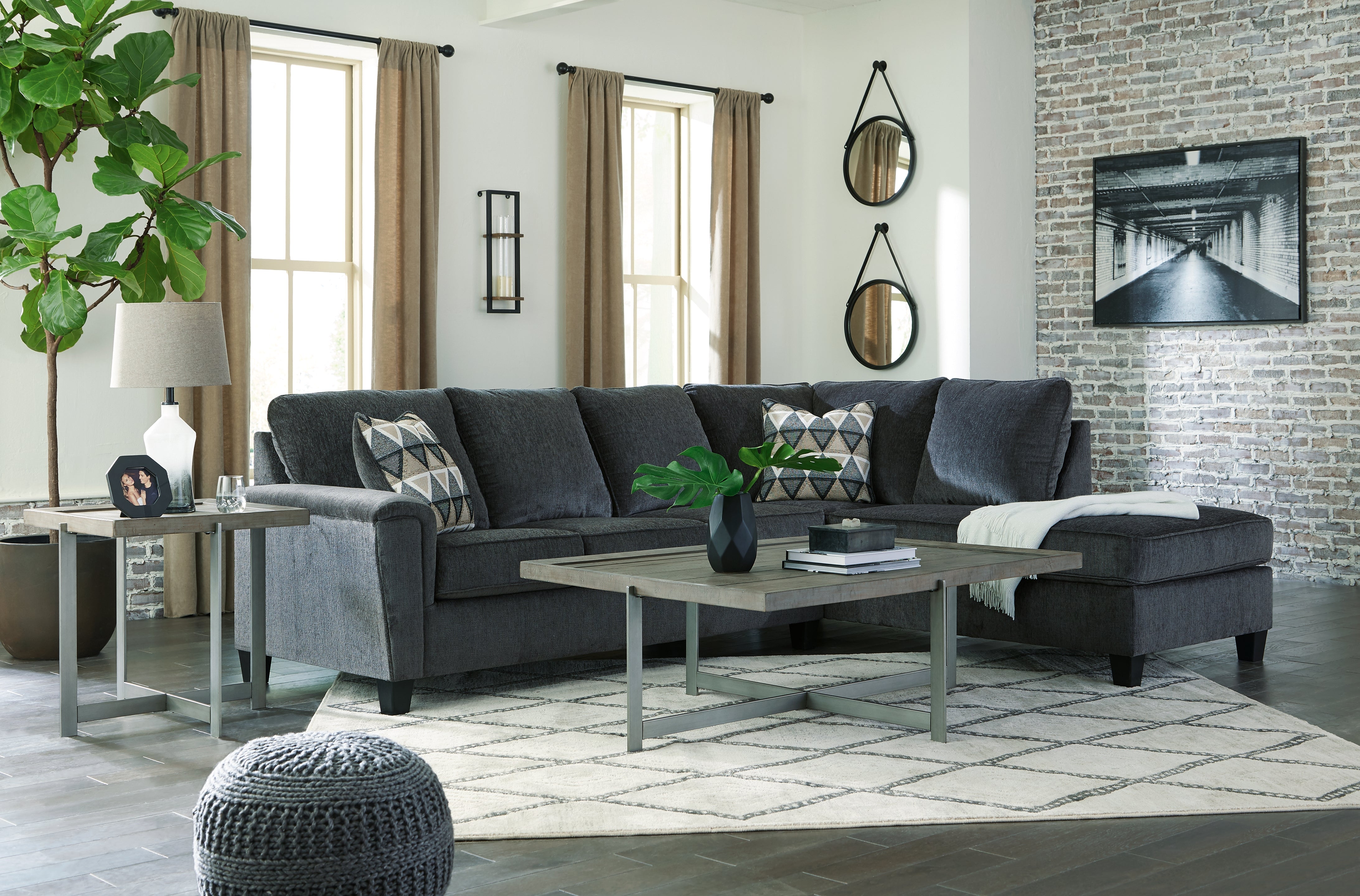 Furniture City Laplace - Ashley Furniture - Abinger Sectionals - LAF 2-Piece Sleeper Sectional with Chaise / Natural - 83905S4