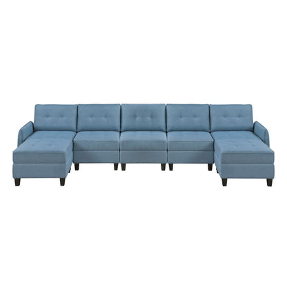 Garren - Sectional With Storage And Ottoman
