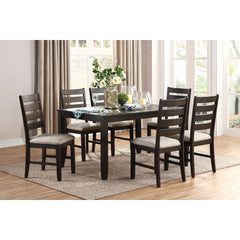 Blair Farm - 7 Piece Pack Dinette Set - Beige / Dark Brown