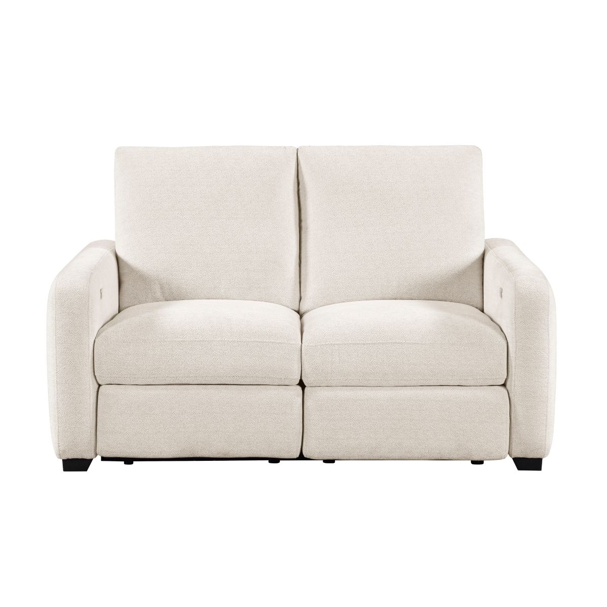 Vera - Power Double Reclining Loveseat With USB Charging Ports - Beige