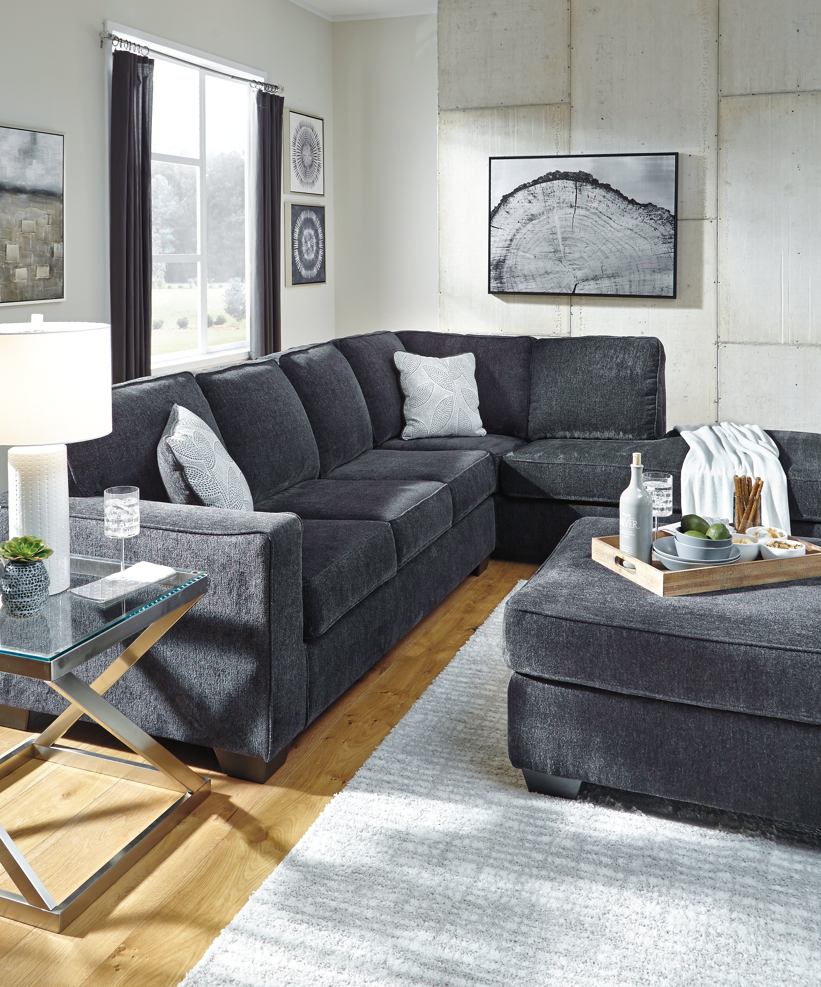 Furniture City Laplace - Ashley Furniture - AltariLiving Room - Oversized Accent Ottoman / Slate - 8721308
