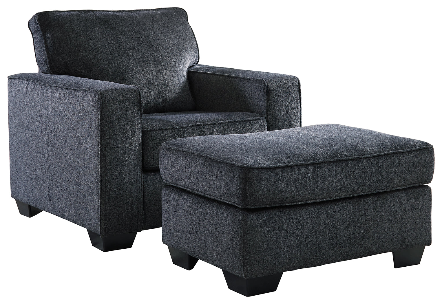 Furniture City Laplace - Ashley Furniture - Altari Chair and Ottoman - Chair and Ottoman / Slate - 87213U2