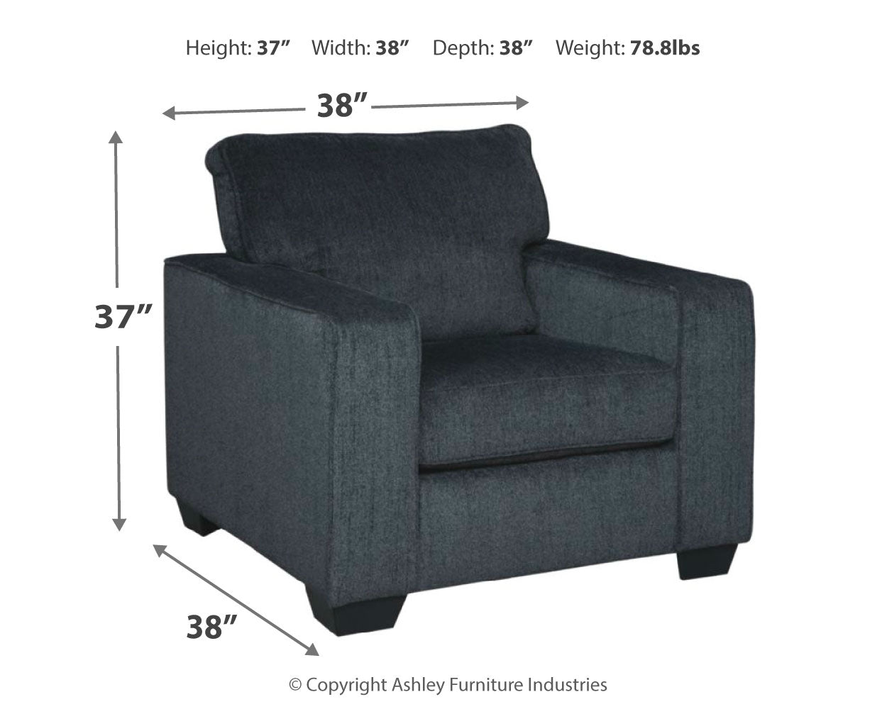Furniture City Laplace - Ashley Furniture - AltariLiving Room - Chair / Slate - 8721320