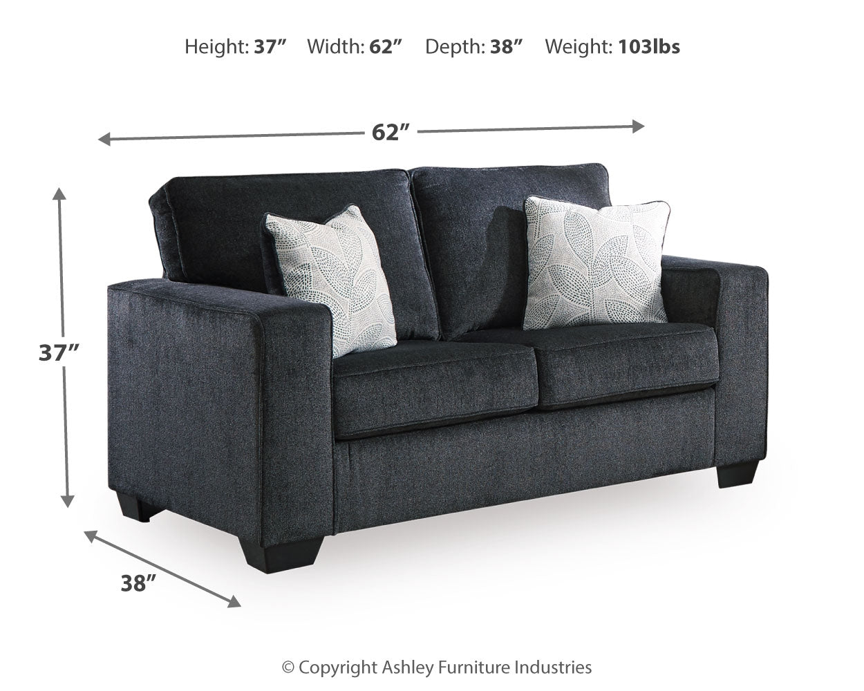 Furniture City Laplace - Ashley Furniture - AltariLiving Room - Loveseat / Slate - 8721335