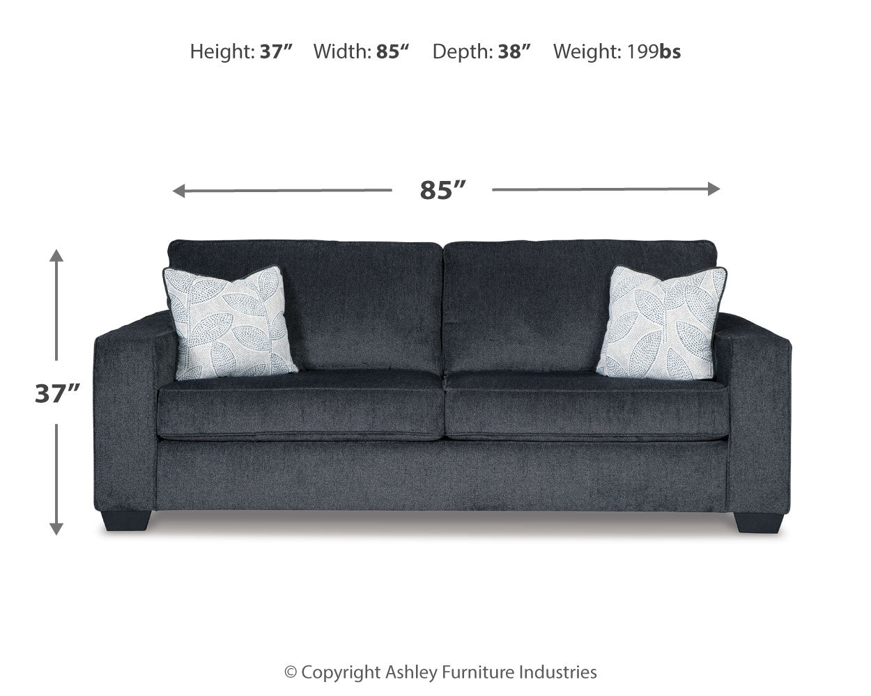 Furniture City Laplace - Ashley Furniture - AltariLiving Room - Queen Sofa Sleeper / Slate - 8721339