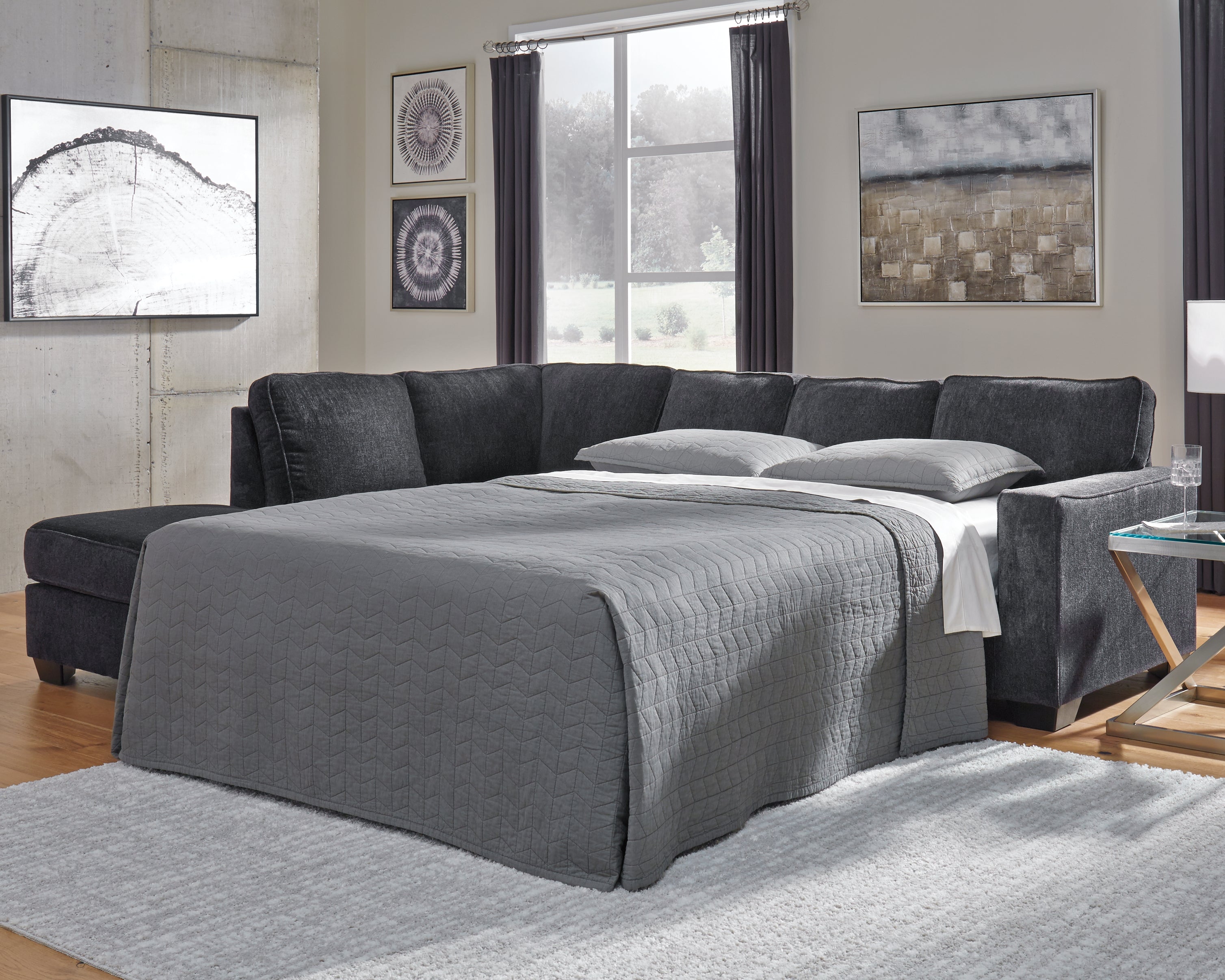 Furniture City Laplace - Ashley Furniture - Altari Sectionals - RAF 2-Piece Sleeper Sectional with Chaise - 87213S4
