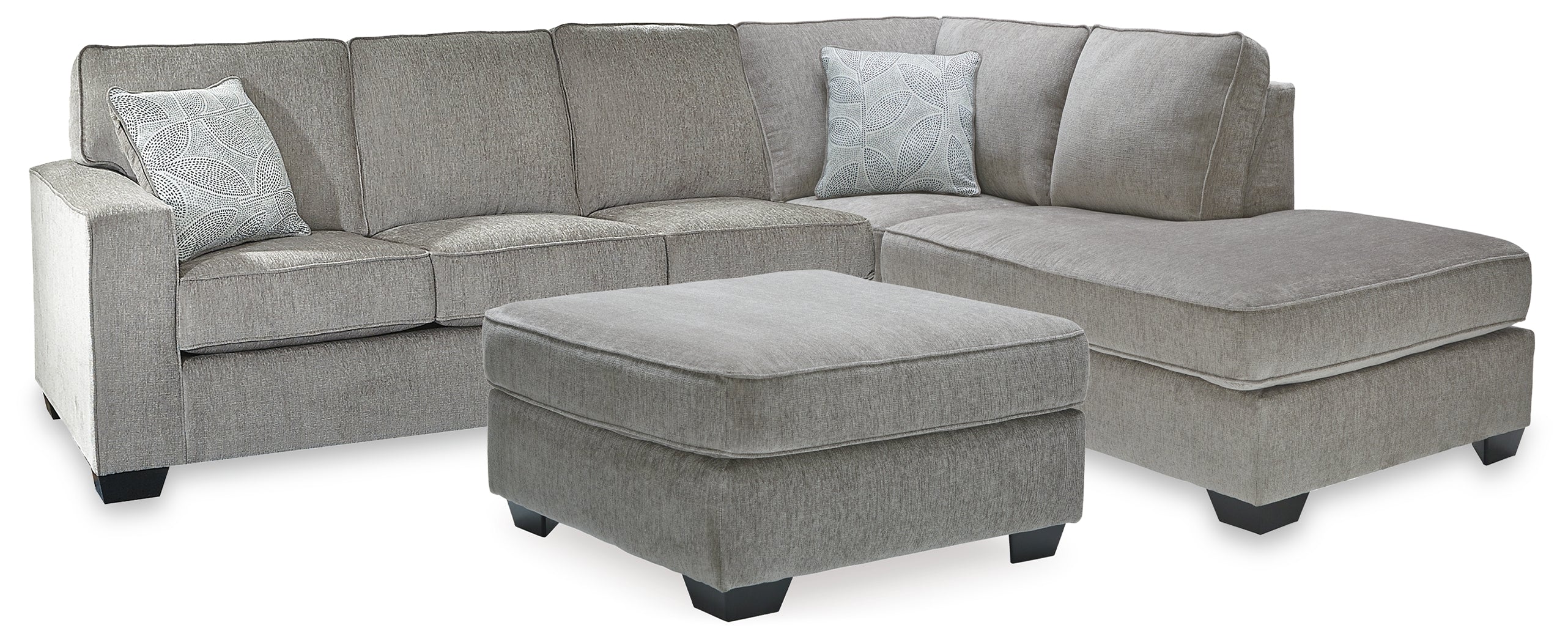 Furniture City Laplace - Ashley Furniture - Altari 2-Piece Sleeper Sectional and Ottoman - 2-Piece Sleeper Sectional and Ottoman / Alloy - 87214U8