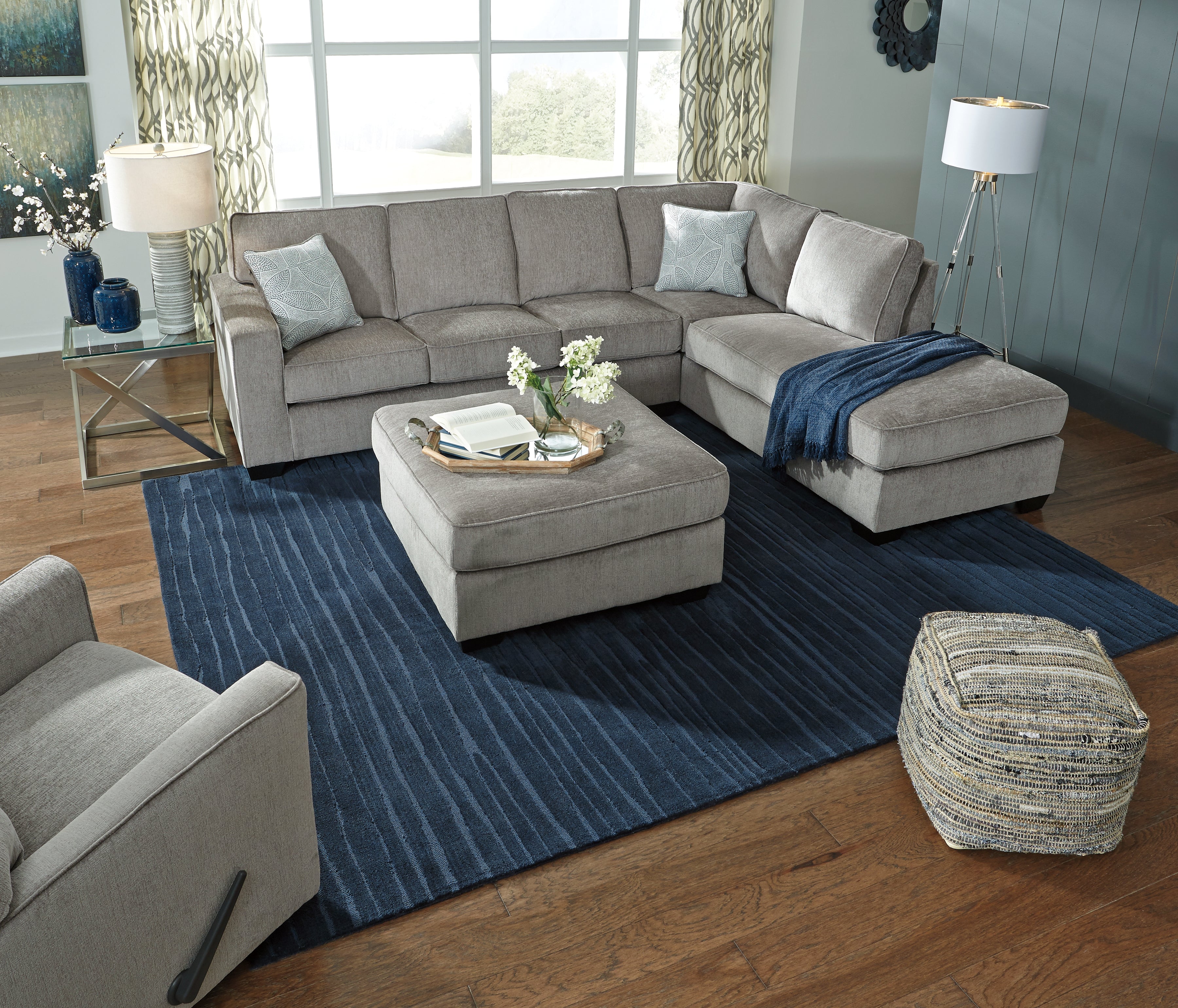 Furniture City Laplace - Ashley Furniture - AltariLiving Room - Oversized Accent Ottoman / Alloy - 8721408