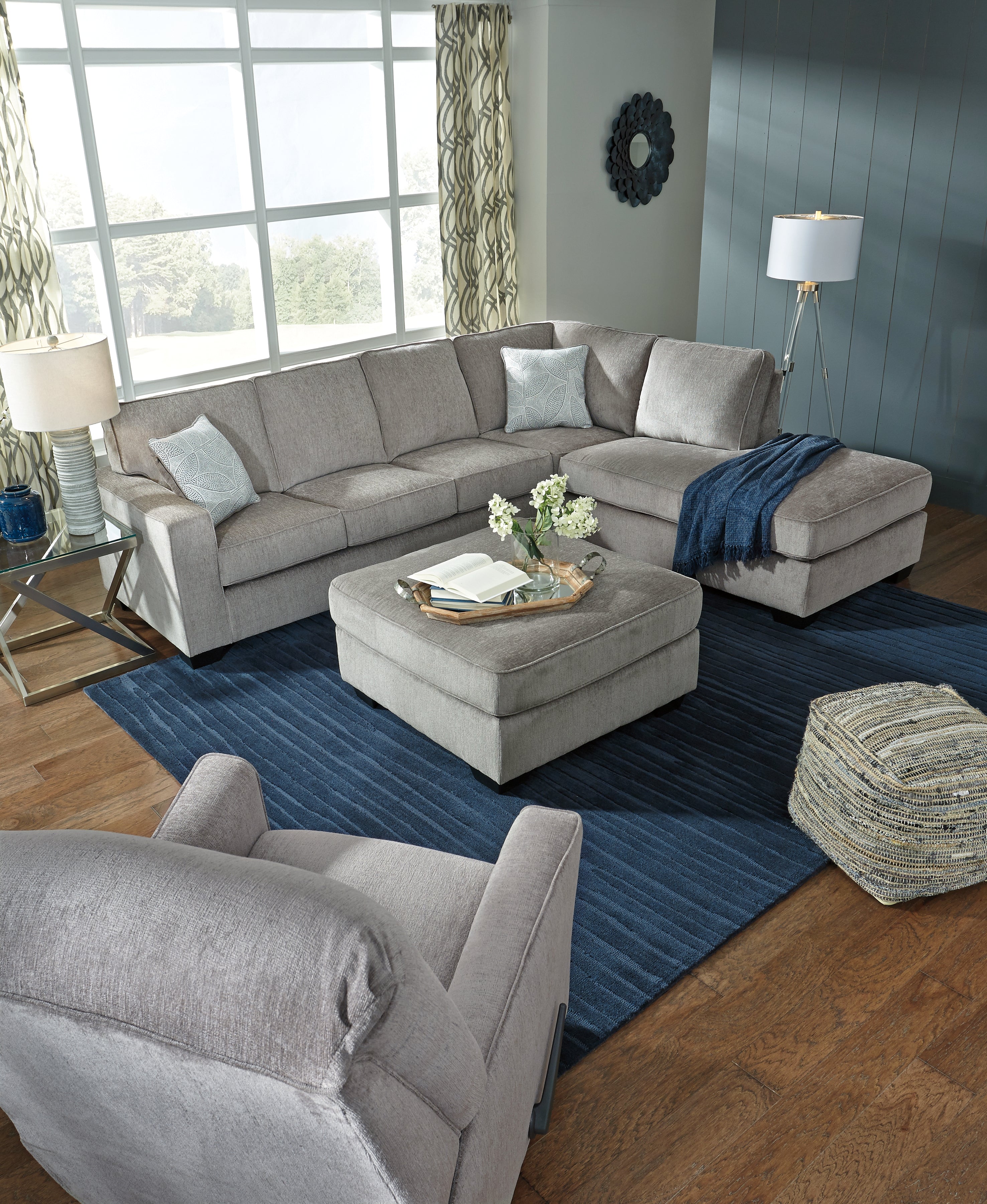 Furniture City Laplace - Ashley Furniture - AltariLiving Room - Oversized Accent Ottoman / Alloy - 8721408