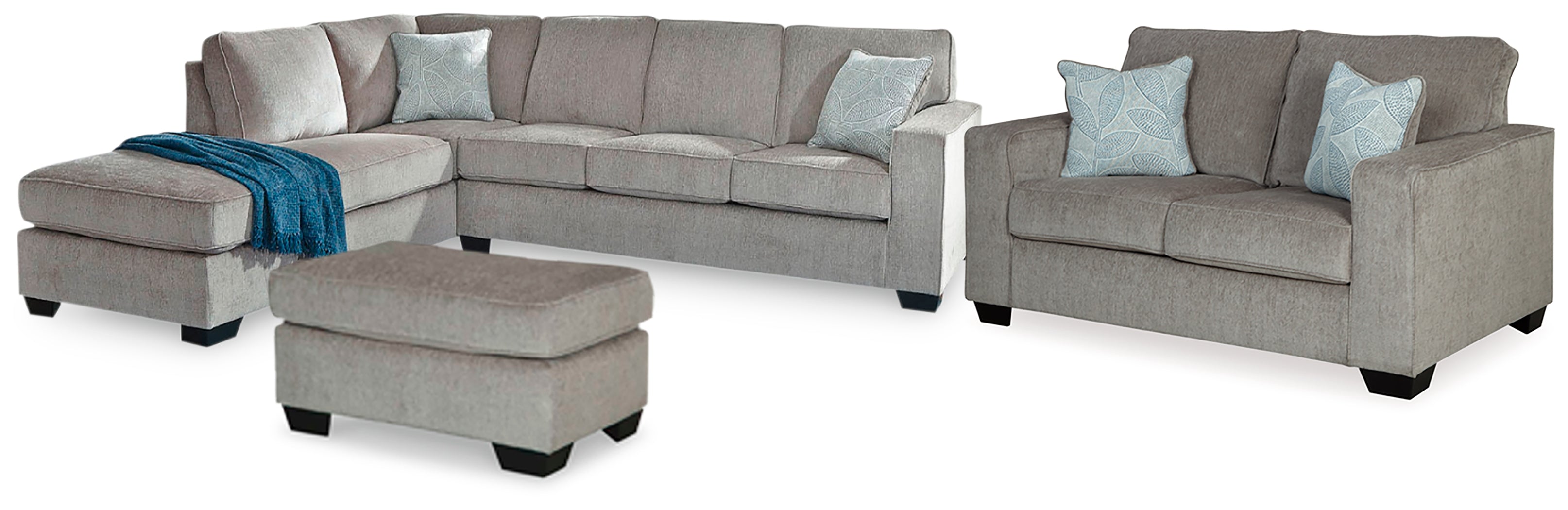 Furniture City Laplace - Ashley Furniture - Altari 2-Piece Sectional with Chaise, Loveseat and Ottoman - 2-Piece Sectional with Chaise, Loveseat and Ottoman - 87214U5