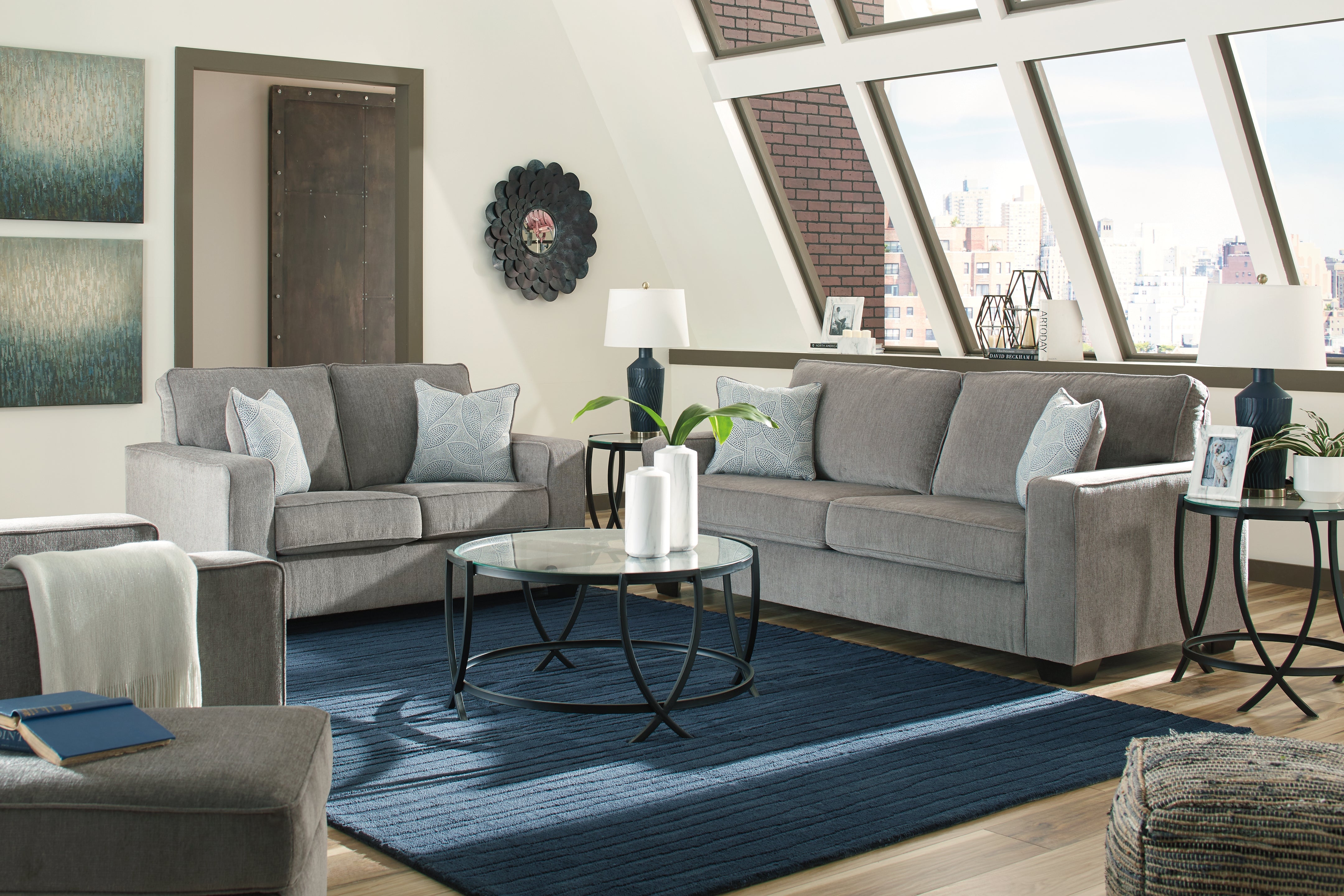 Furniture City Laplace - Ashley Furniture - AltariLiving Room - Oversized Accent Ottoman / Alloy - 8721438