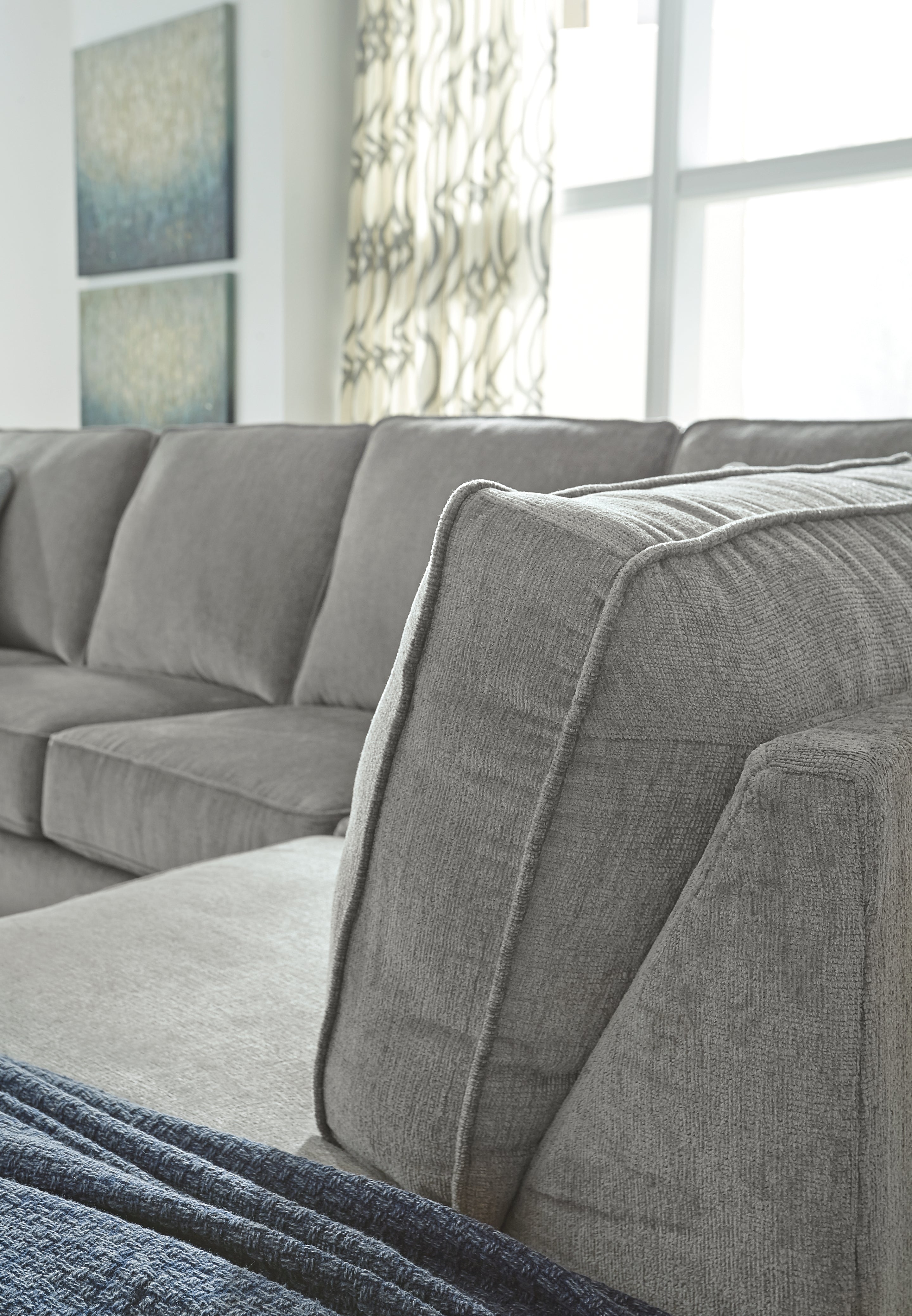 Furniture City Laplace - Ashley Furniture - Altari Sectionals - 2-Piece Sleeper Sectional with Chaise / Slate - 87214S4