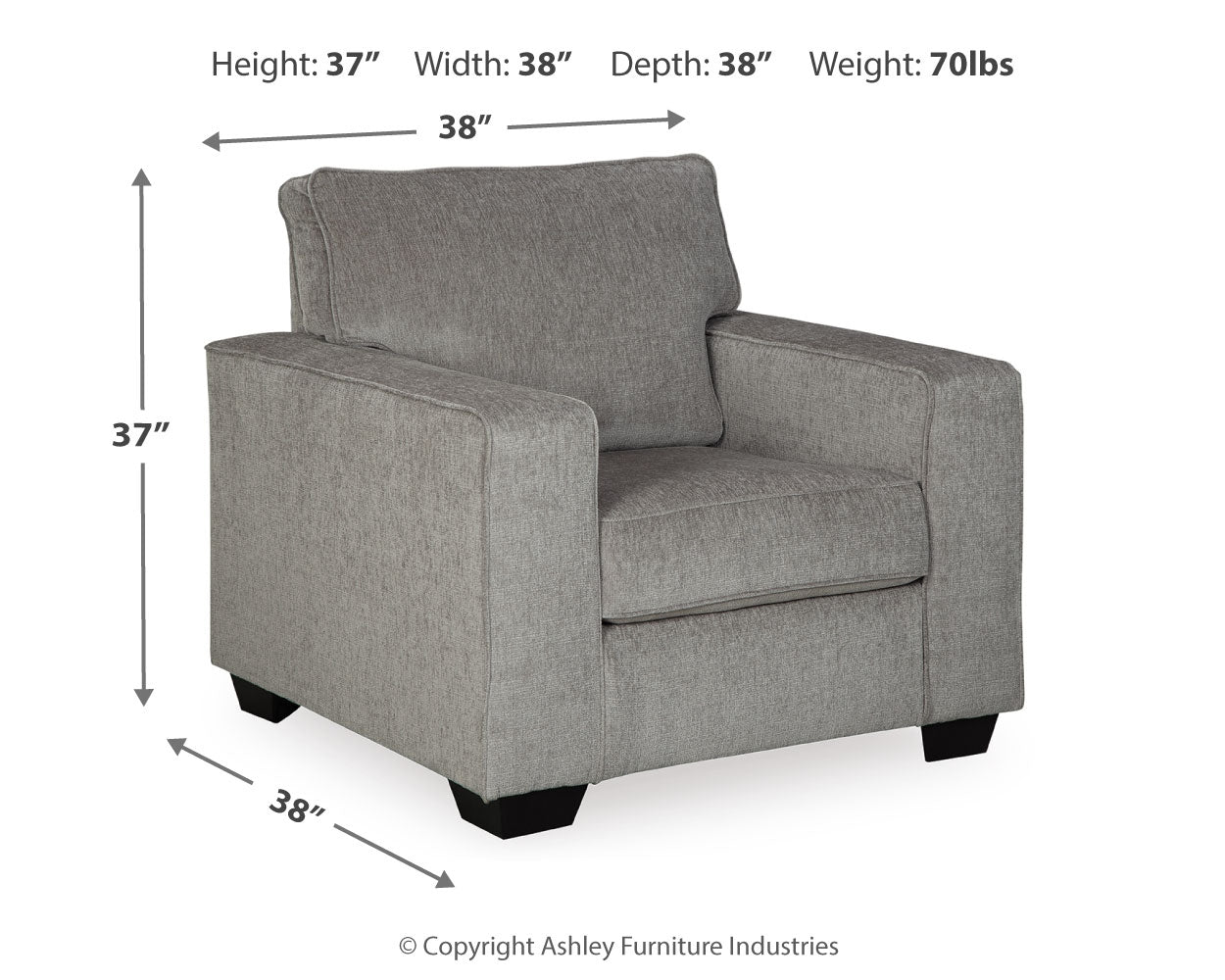 Furniture City Laplace - Ashley Furniture - AltariLiving Room - Oversized Accent Ottoman / Alloy - 8721420