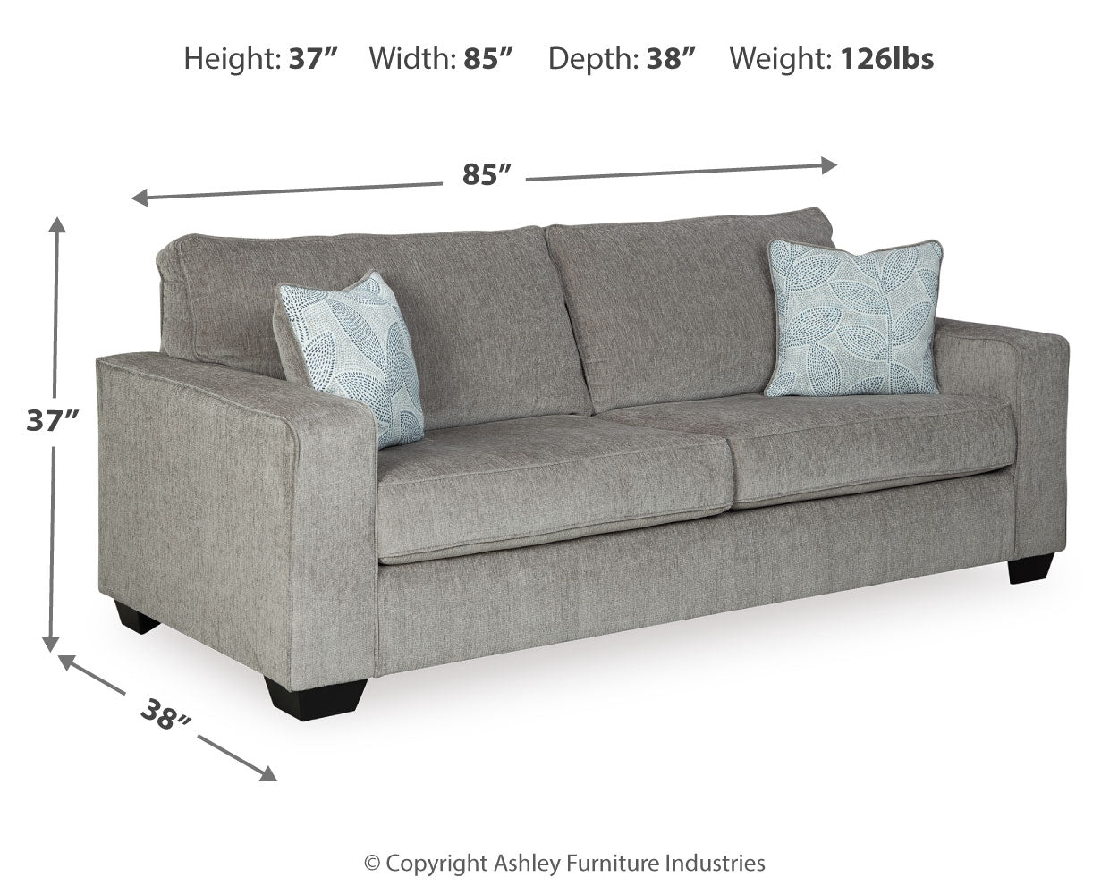 Furniture City Laplace - Ashley Furniture - AltariLiving Room - Oversized Accent Ottoman / Alloy - 8721438