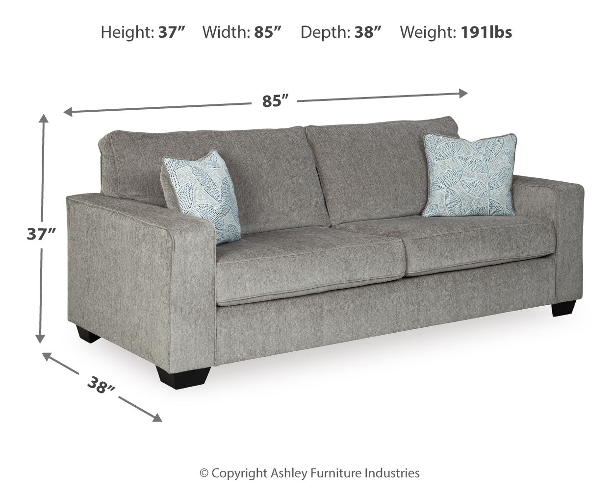 Furniture City Laplace - Ashley Furniture - AltariLiving Room - Oversized Accent Ottoman / Alloy - 8721439