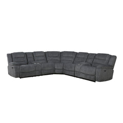 Redondo - Power 3 Piece Ssectional (2 Loveseats & Wedge) - Dark Gray