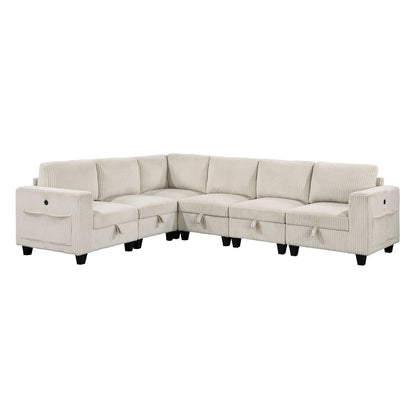 Walterboro - Sectional With Storage, Storage Pouches And Charging Ports