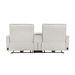 Salida - Power Double Reclining Loveseat With Center Console And Power Headrests - White