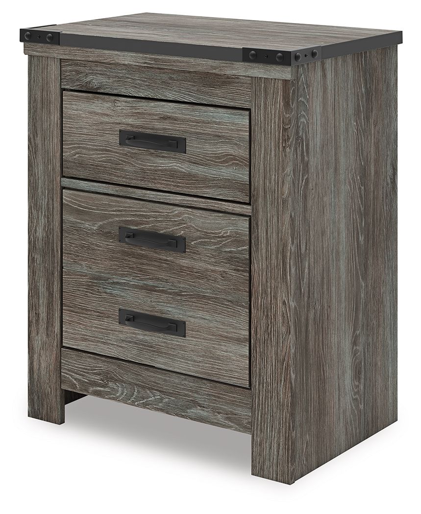 Frandern - Two Drawer Night Stand - Gray