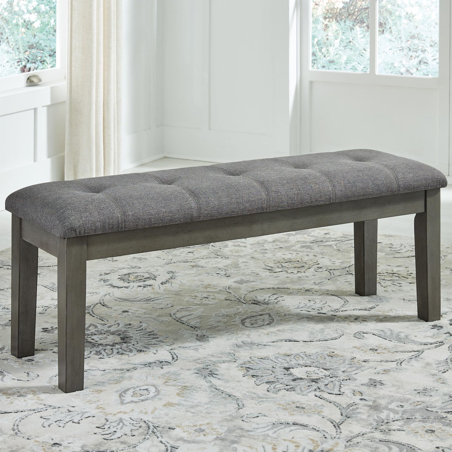 Hallanden - Large UPH Dining Room Bench - Black / Gray