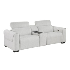 McPherson - Power Double Reclining Loveseat With Center Console And Power Headrests, Charging Ports - Cloud