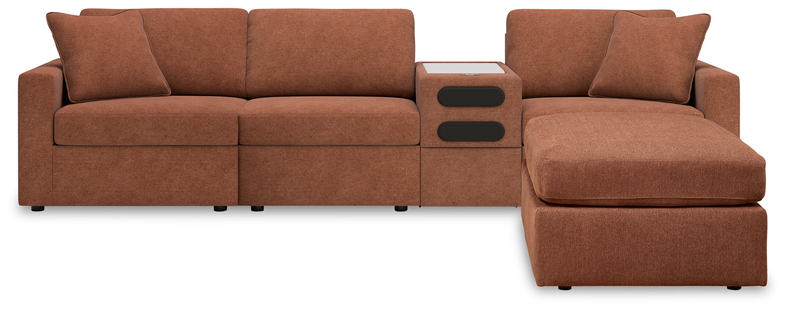 Furniture City Laplace - Ashley Furniture - Modmax 4-Piece Sectional and Ottoman - 4-Piece Sectional and Ottoman / Spice - 92102U11