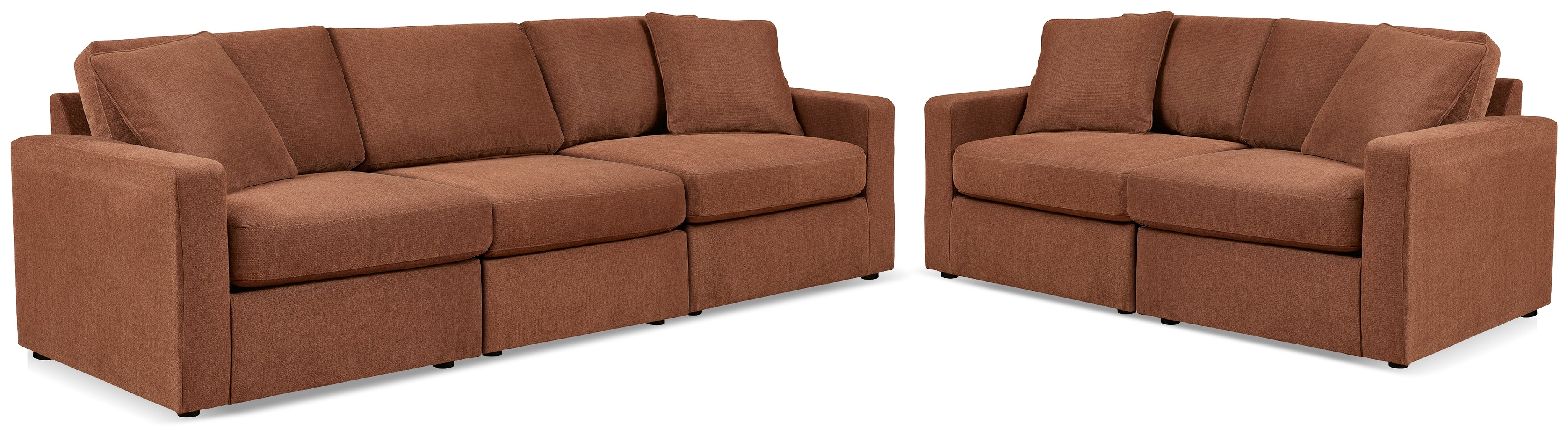 Furniture City Laplace - Ashley Furniture - Modmax 3-Piece Sectional Sofa and 2-Piece Sectional Loveseat - 3-Piece Sectional Sofa and 2-Piece Sectional Loveseat / Spice - 92102U20